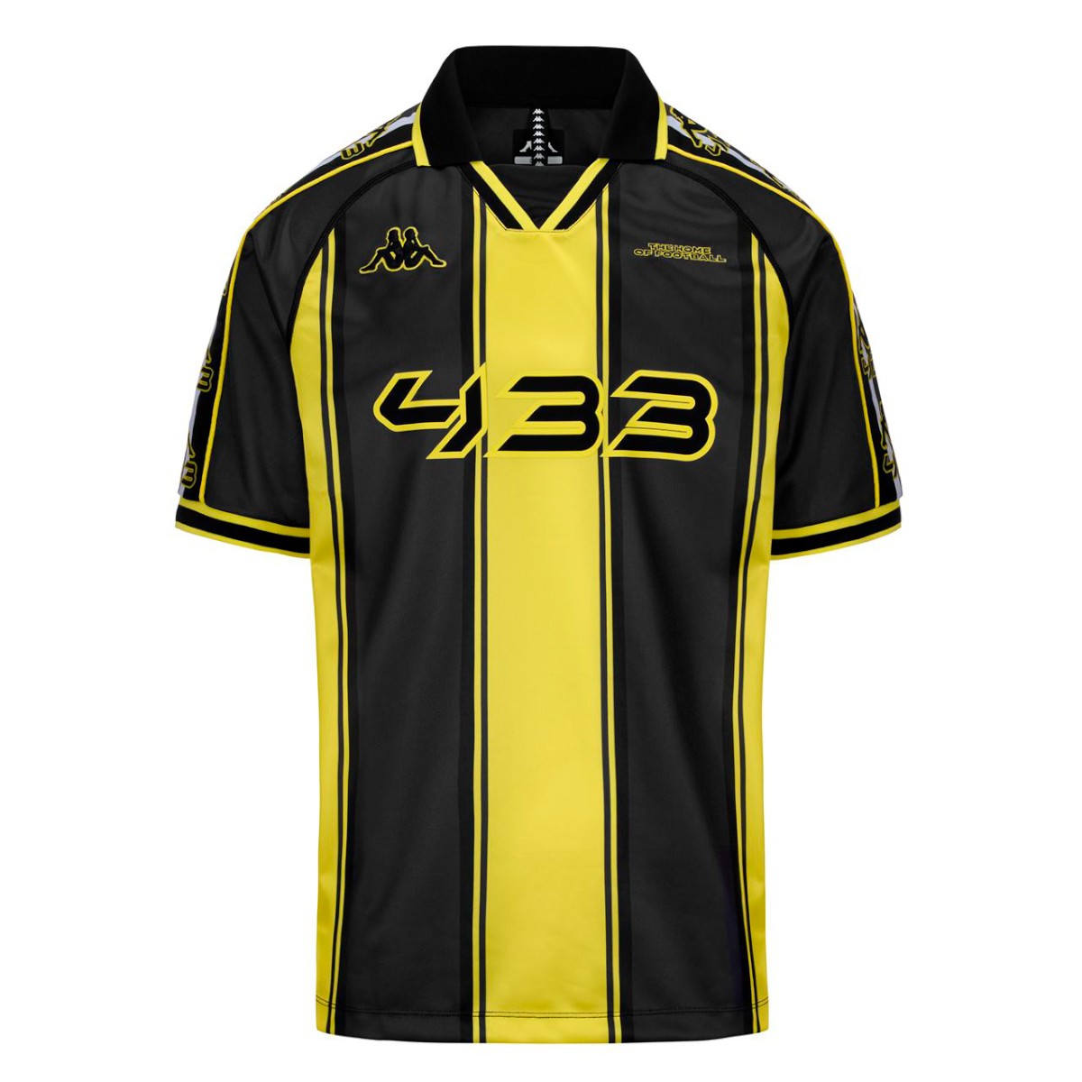 CAMISETA KAPPA 222 BANDA ROMBAT 433 OVERSIZE YELLOW BLACK - 1
