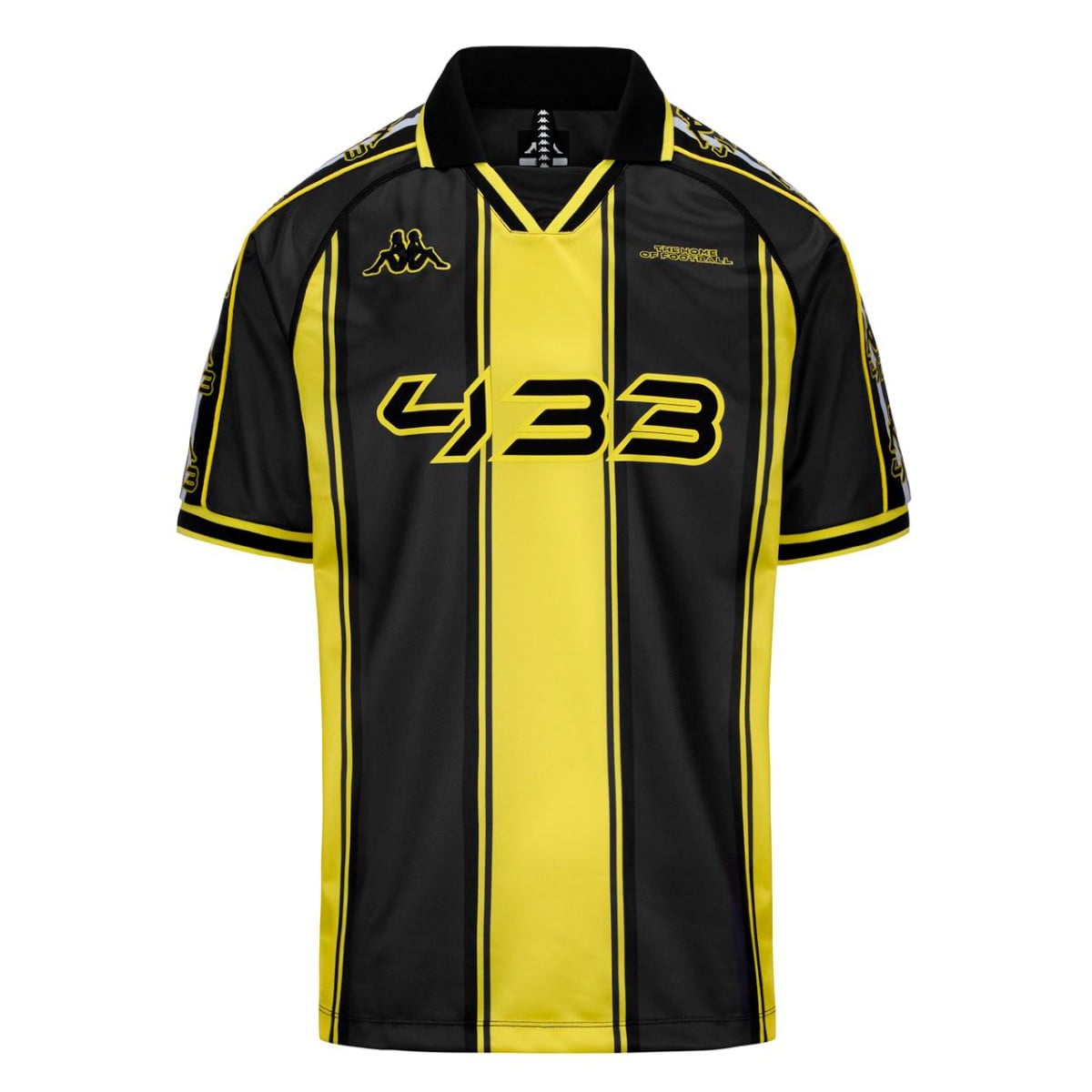 CAMISETA KAPPA 222 BANDA ROMBAT 433 OVERSIZE YELLOW BLACK - 1