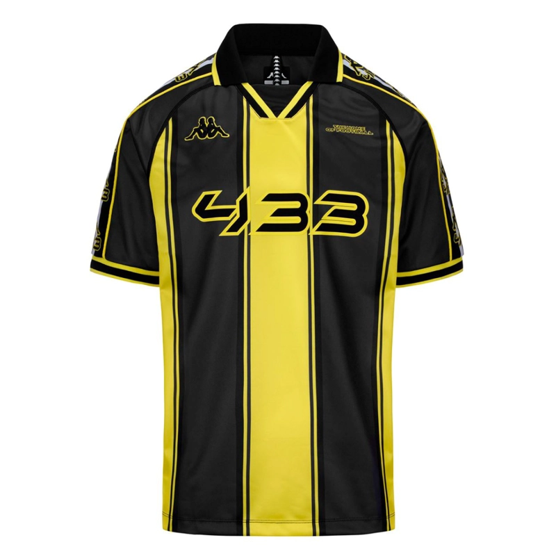 CAMISETA KAPPA 222 BANDA ROMBAT 433 OVERSIZE YELLOW BLACK - 1