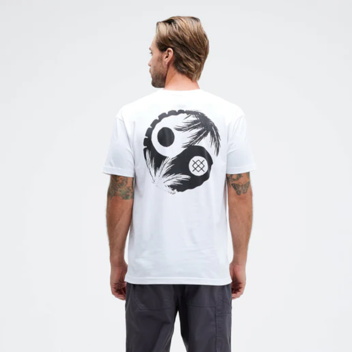 POLERA STANCE OPPOSITES WHITE BLACK - 4