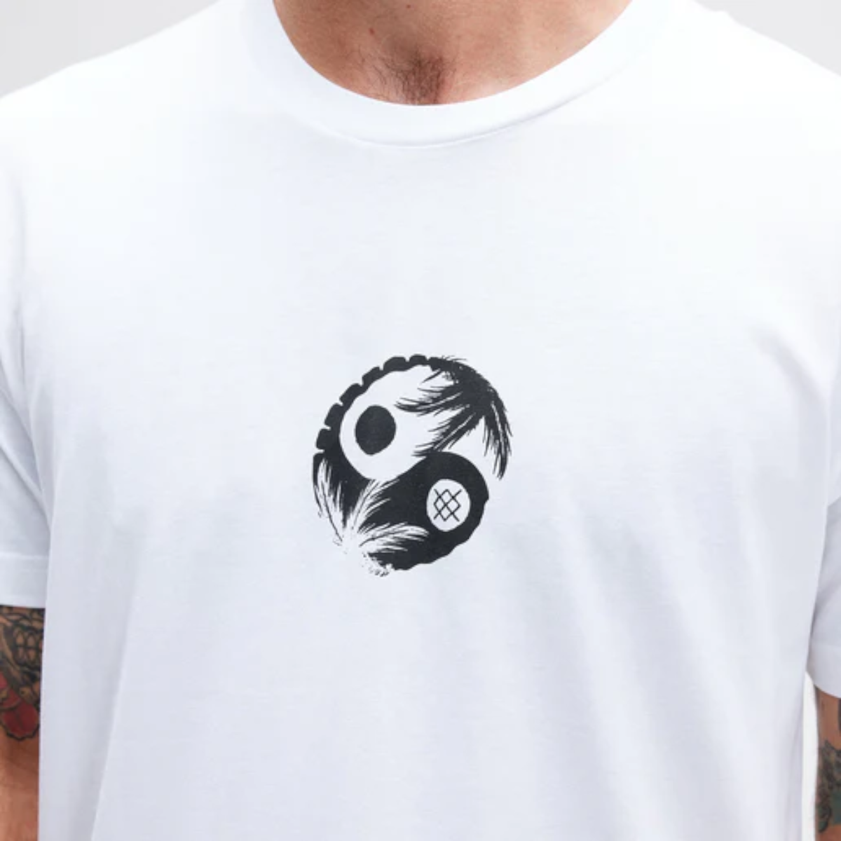 POLERA STANCE OPPOSITES WHITE BLACK - 5