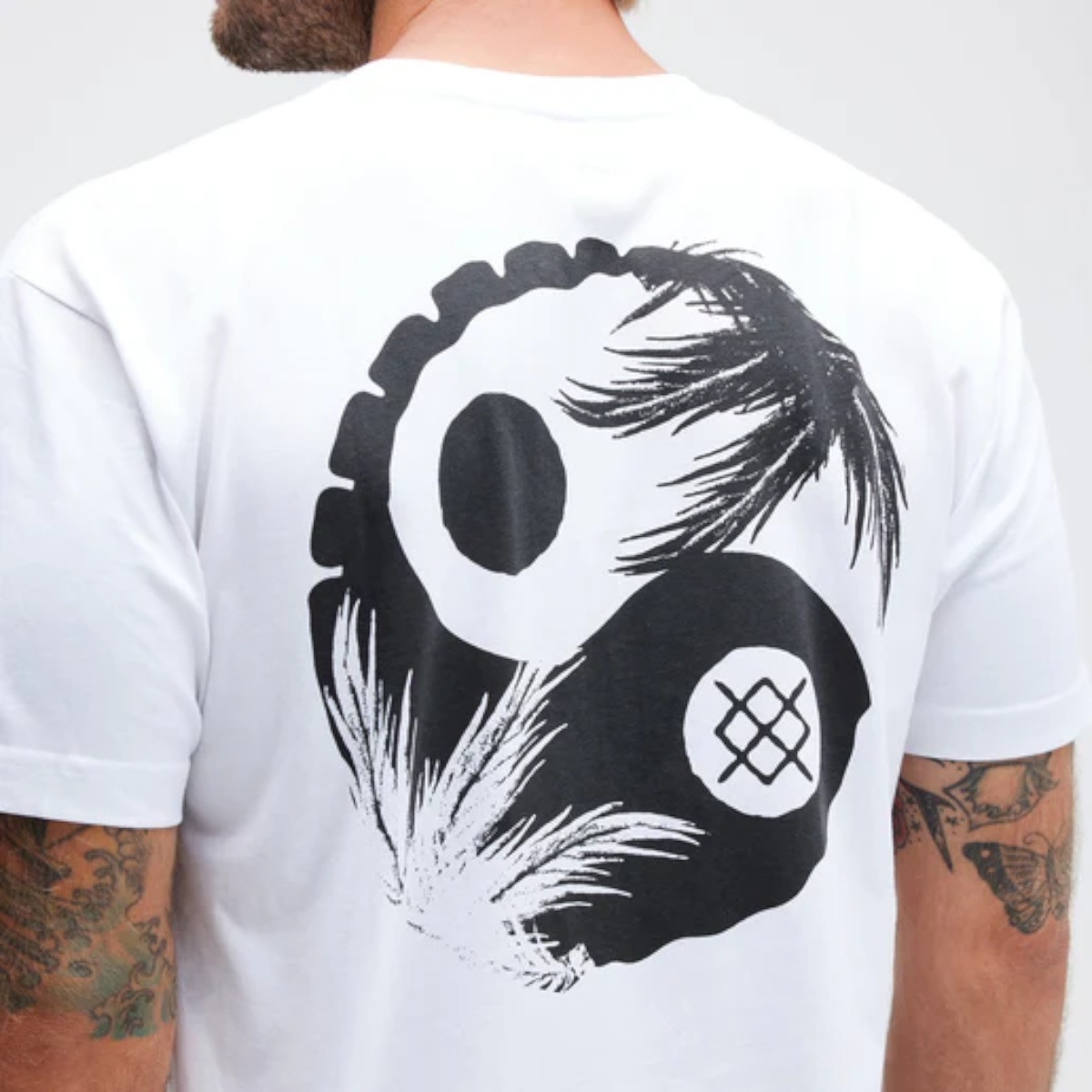 POLERA STANCE OPPOSITES WHITE BLACK - 6
