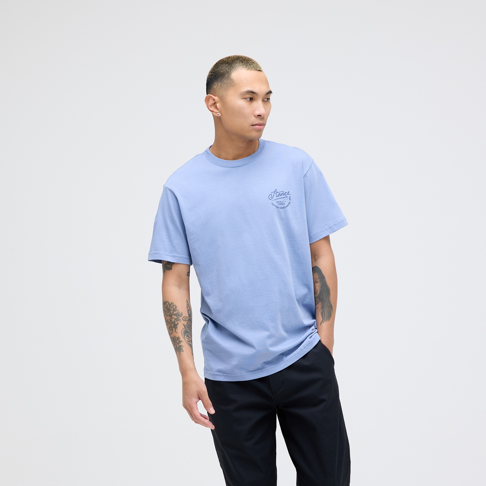 POLERA STANCE STANDARD ISSUE STONE BLUE - 1