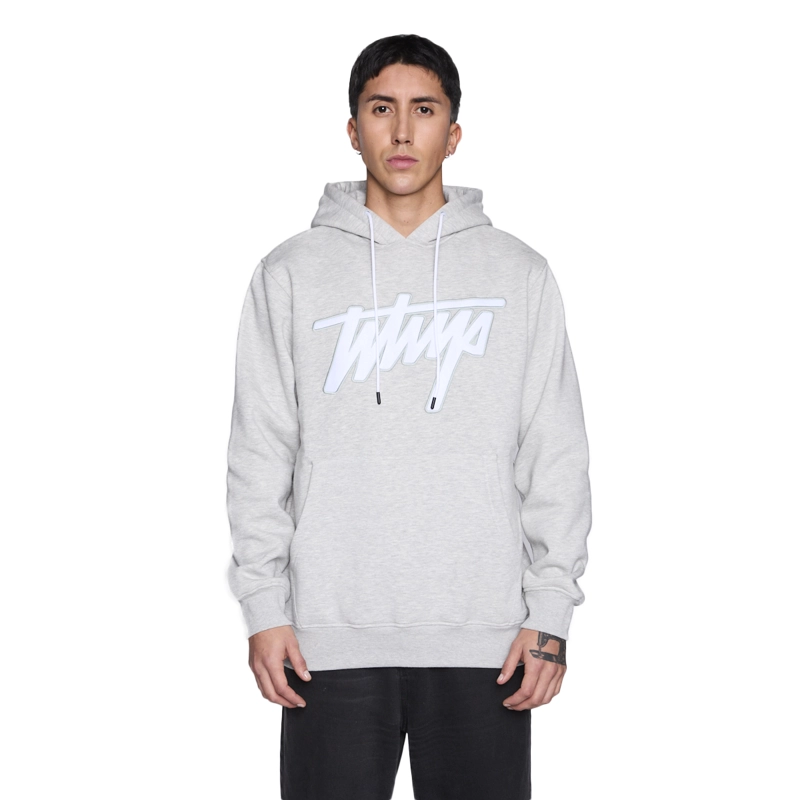 POLERON WHATUP HOMBRE HOODIE LOGO GREY - 1