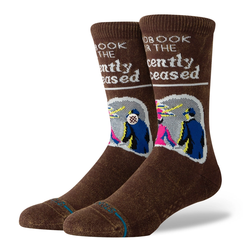 STANCE SOCK RECENTLY DECEASED CREW BROWN - 1