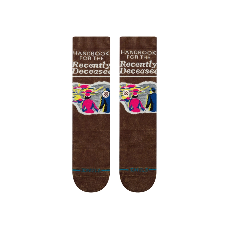 STANCE SOCK RECENTLY DECEASED CREW BROWN - 2