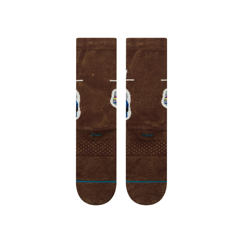 STANCE SOCK RECENTLY DECEASED CREW BROWN - 3