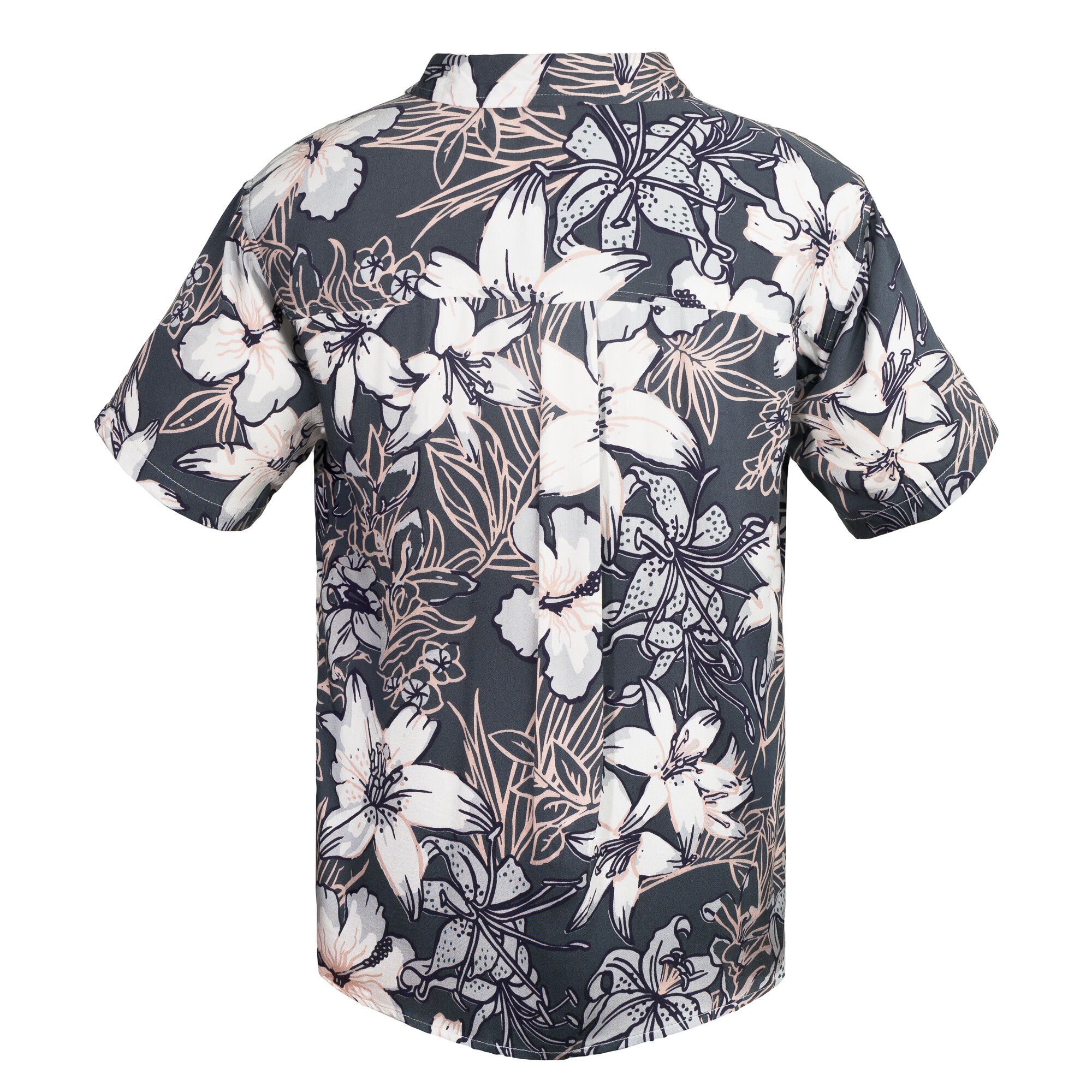CAMISA NIÑO REEF FLORES BLANCAS GRIS OSCURO - 2