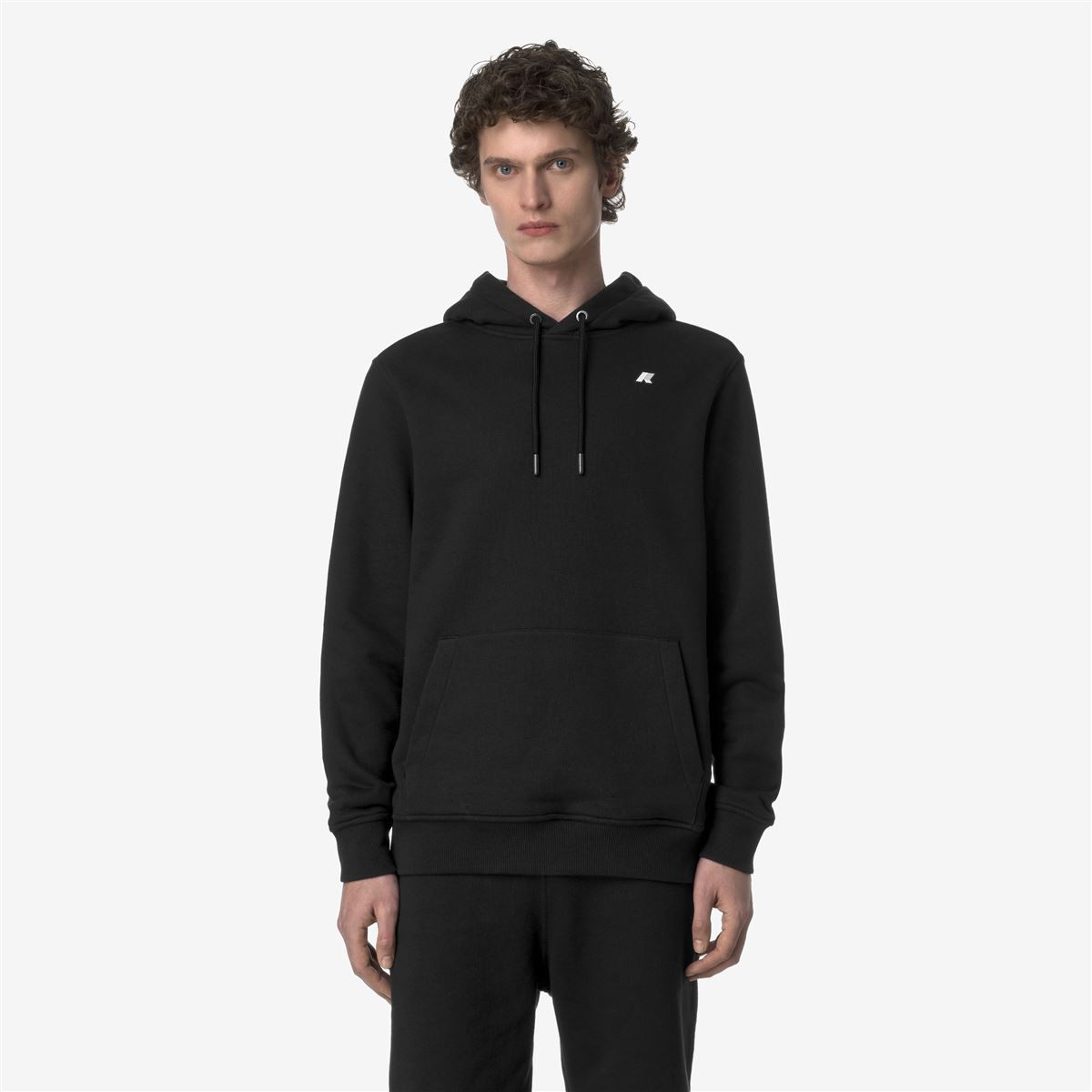 POLERON K-WAY MEN BARNIE FRENCH TERRY BLACK PURE - 1
