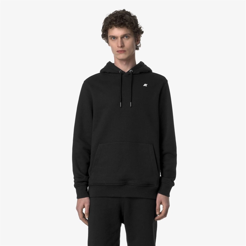 POLERON K-WAY MEN BARNIE FRENCH TERRY BLACK PURE - 1