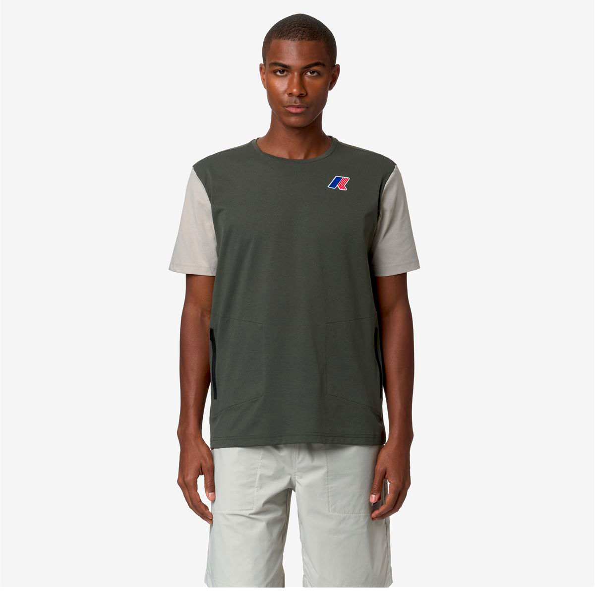 POLERA K-WAY LEONARDO FIORAVANTI SERIL GREEN BLACKISH BEIGE - 3