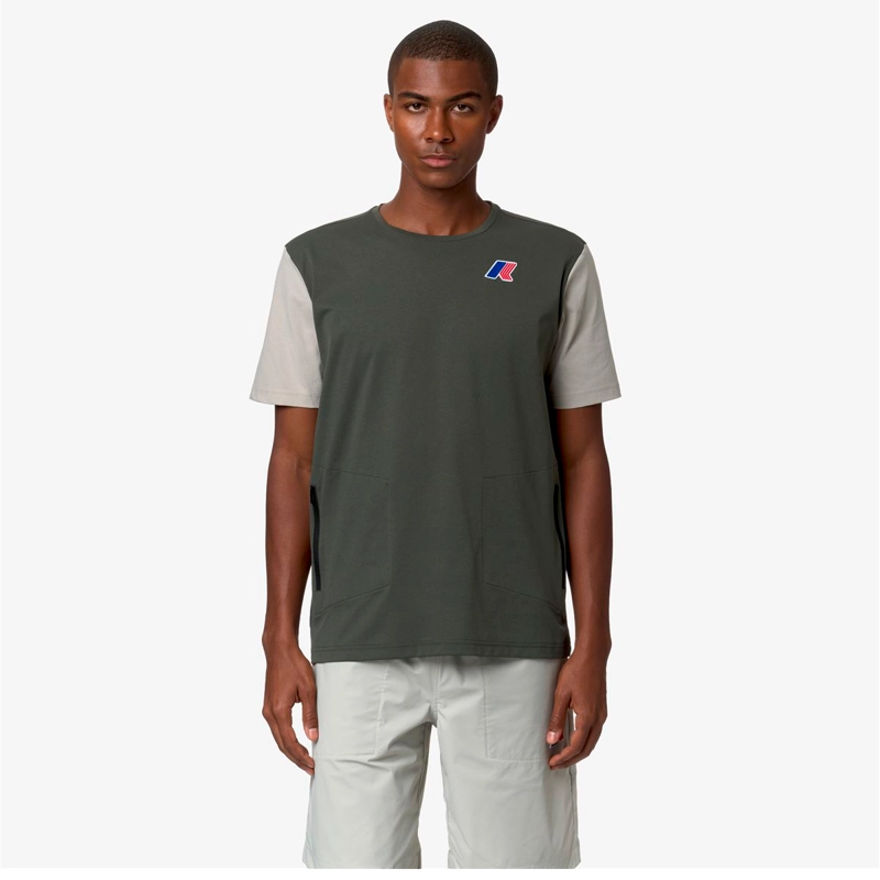 POLERA K-WAY LEONARDO FIORAVANTI SERIL GREEN BLACKISH BEIGE - 3