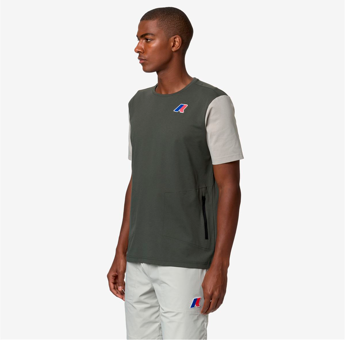 POLERA K-WAY LEONARDO FIORAVANTI SERIL GREEN BLACKISH BEIGE - 4