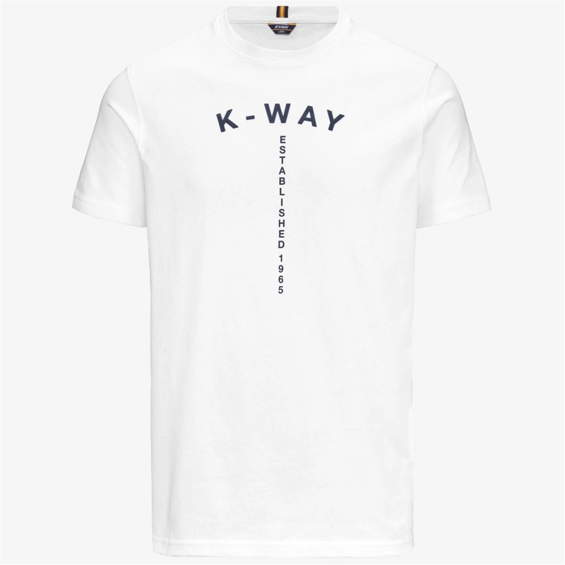 POLERA K-WAY MEN ODOM TYPO ESTABLISHED WHITE - 1