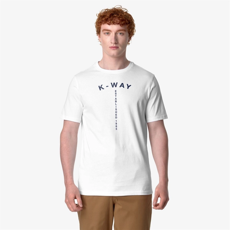 POLERA K-WAY MEN ODOM TYPO ESTABLISHED WHITE - 2