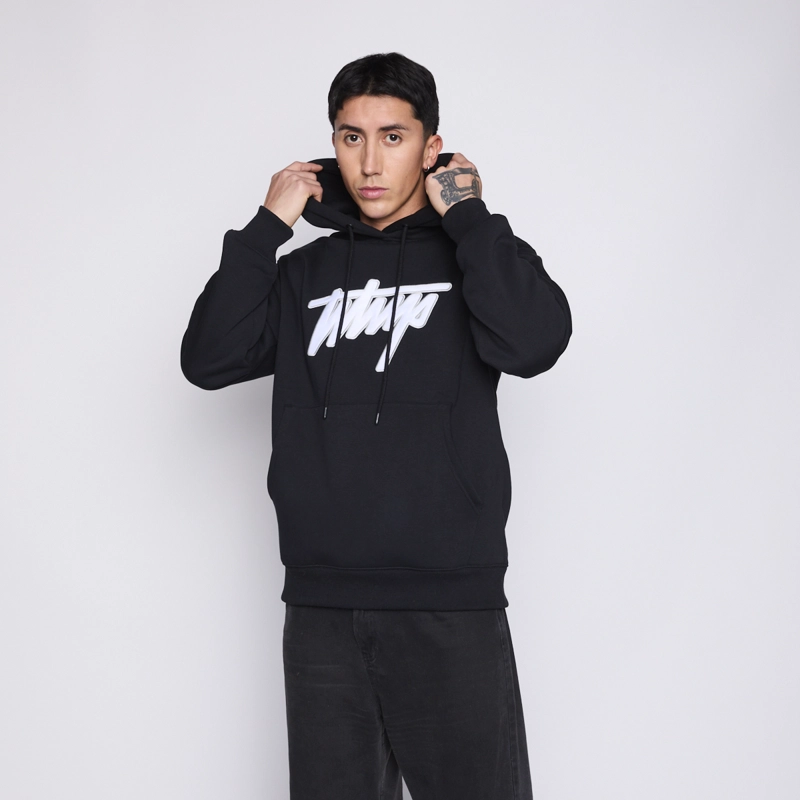 POLERON WHATUP HOODIE BLACK WHITE V26 - 3