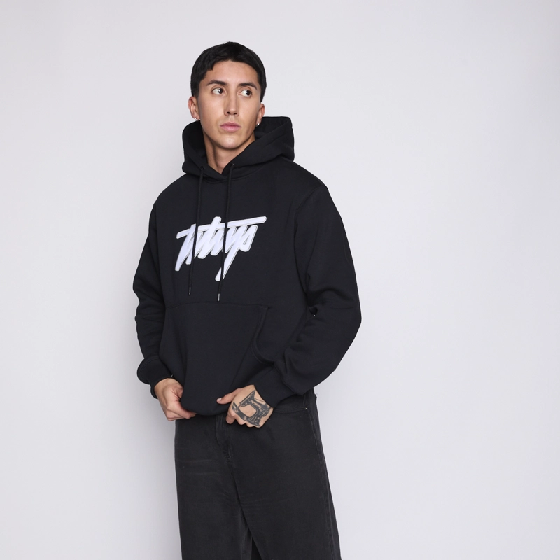 POLERON WHATUP HOODIE BLACK WHITE V26 - 4
