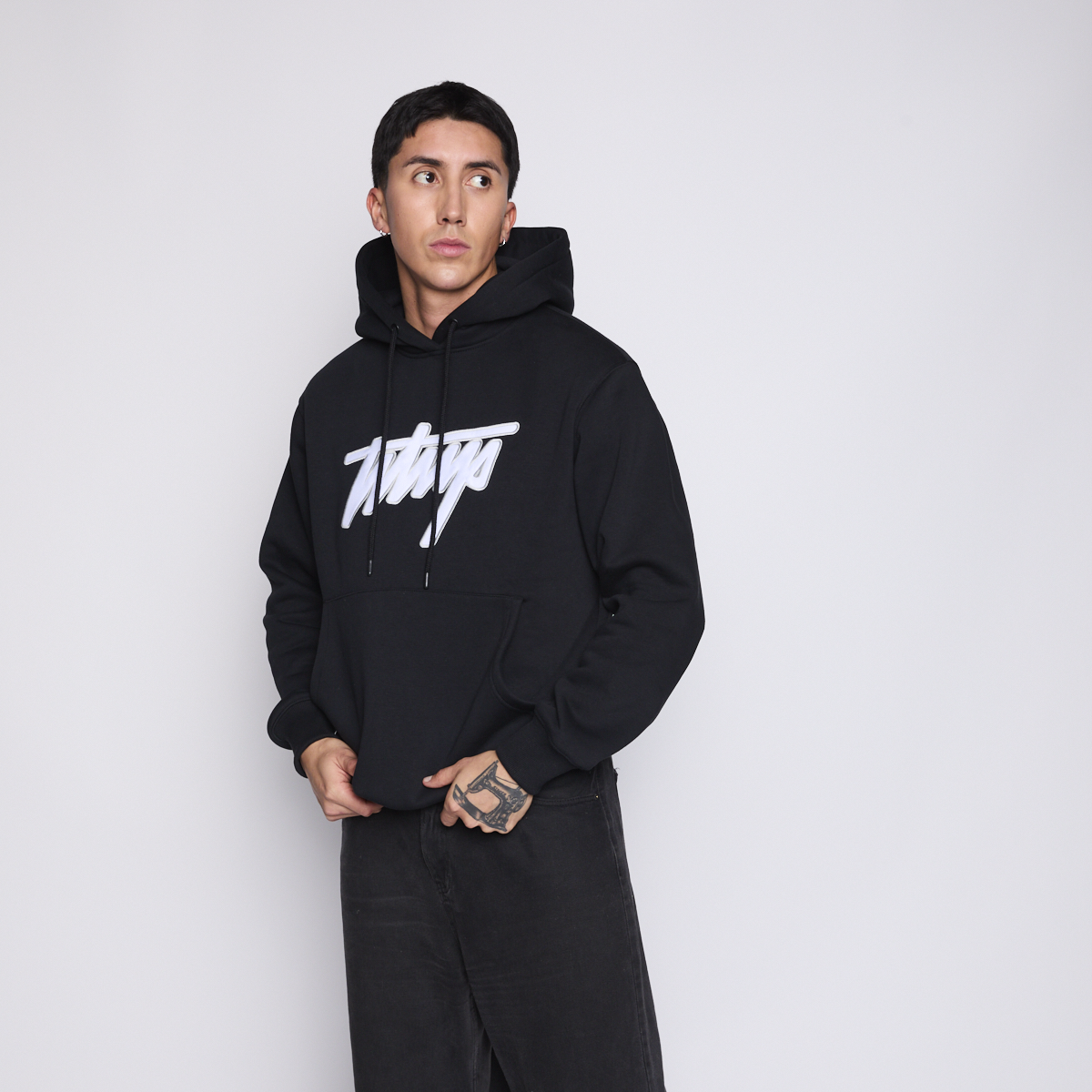 POLERON WHATUP HOODIE BLACK WHITE V26 - 4
