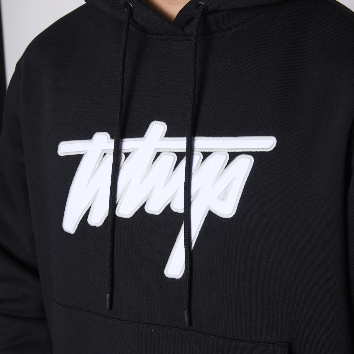 POLERON WHATUP HOODIE BLACK WHITE V26 - 5