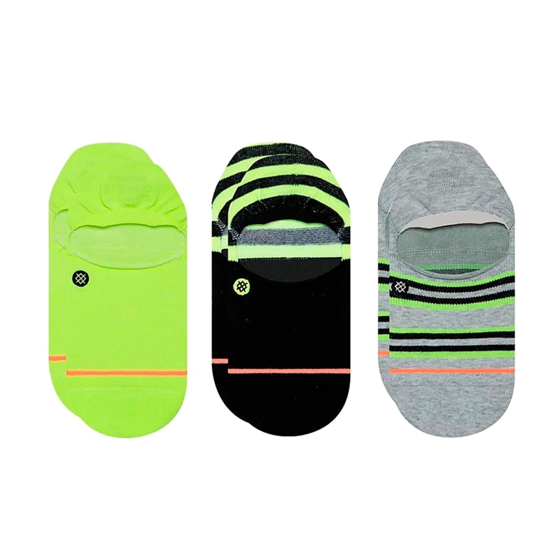 STANCE SOCK MEN BASIC 3 PACK NO SHOW VOLTAGE GREEN - 1
