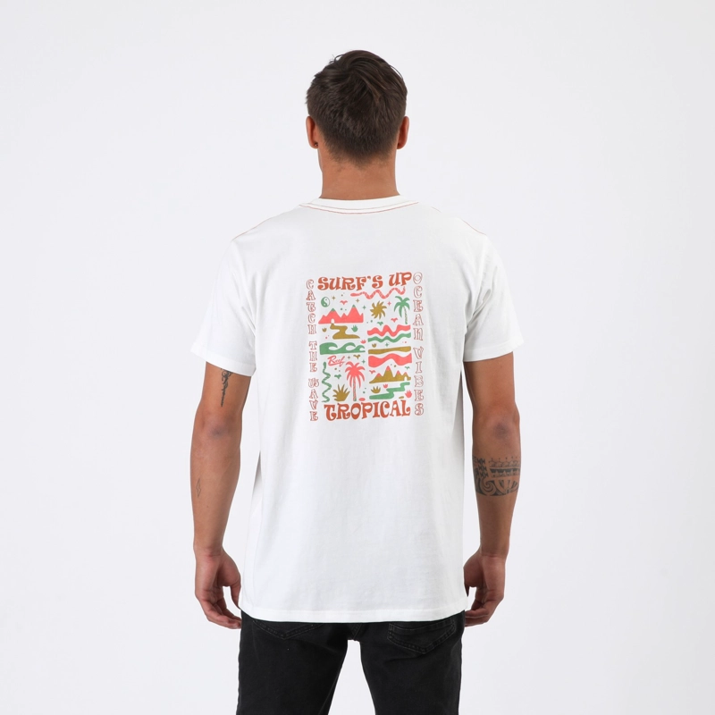 POLERA REEF MEN SURFS UP WHITE - 1