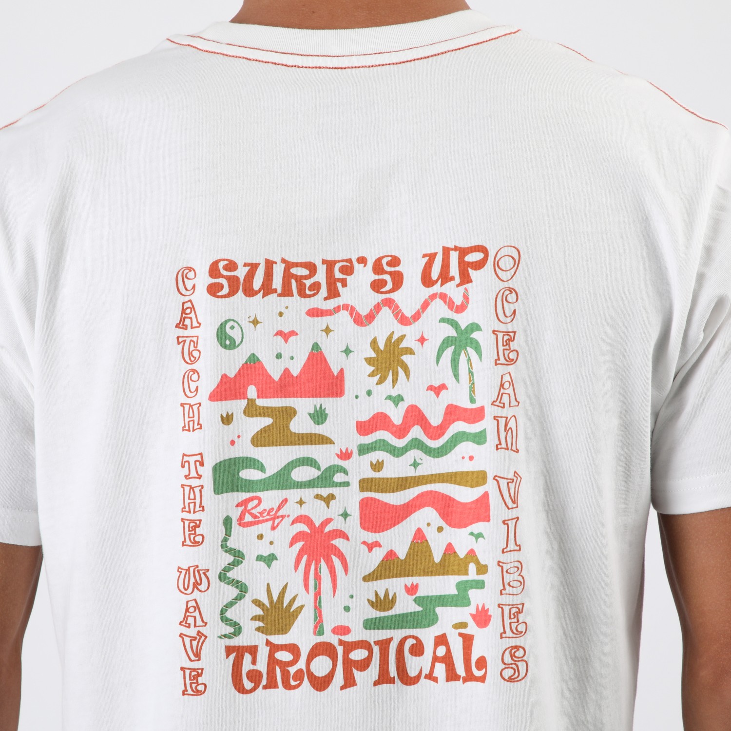 POLERA REEF MEN SURFS UP WHITE - 5