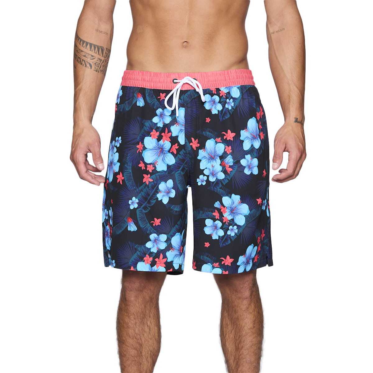 TRAJE DE BAÑO REEF MEN BLACK RED FLOWERS - 1