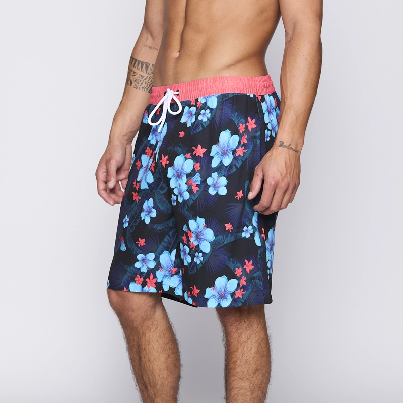 TRAJE DE BAÑO REEF MEN BLACK RED FLOWERS - 2