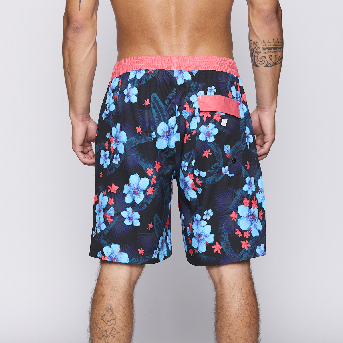 TRAJE DE BAÑO REEF MEN BLACK RED FLOWERS - 3