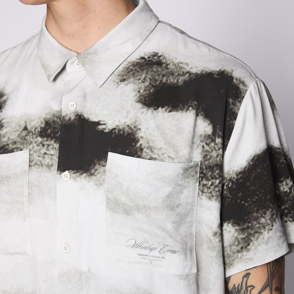 CAMISA WHATUP MEN CLOUDY ANGEL BLACK - 4