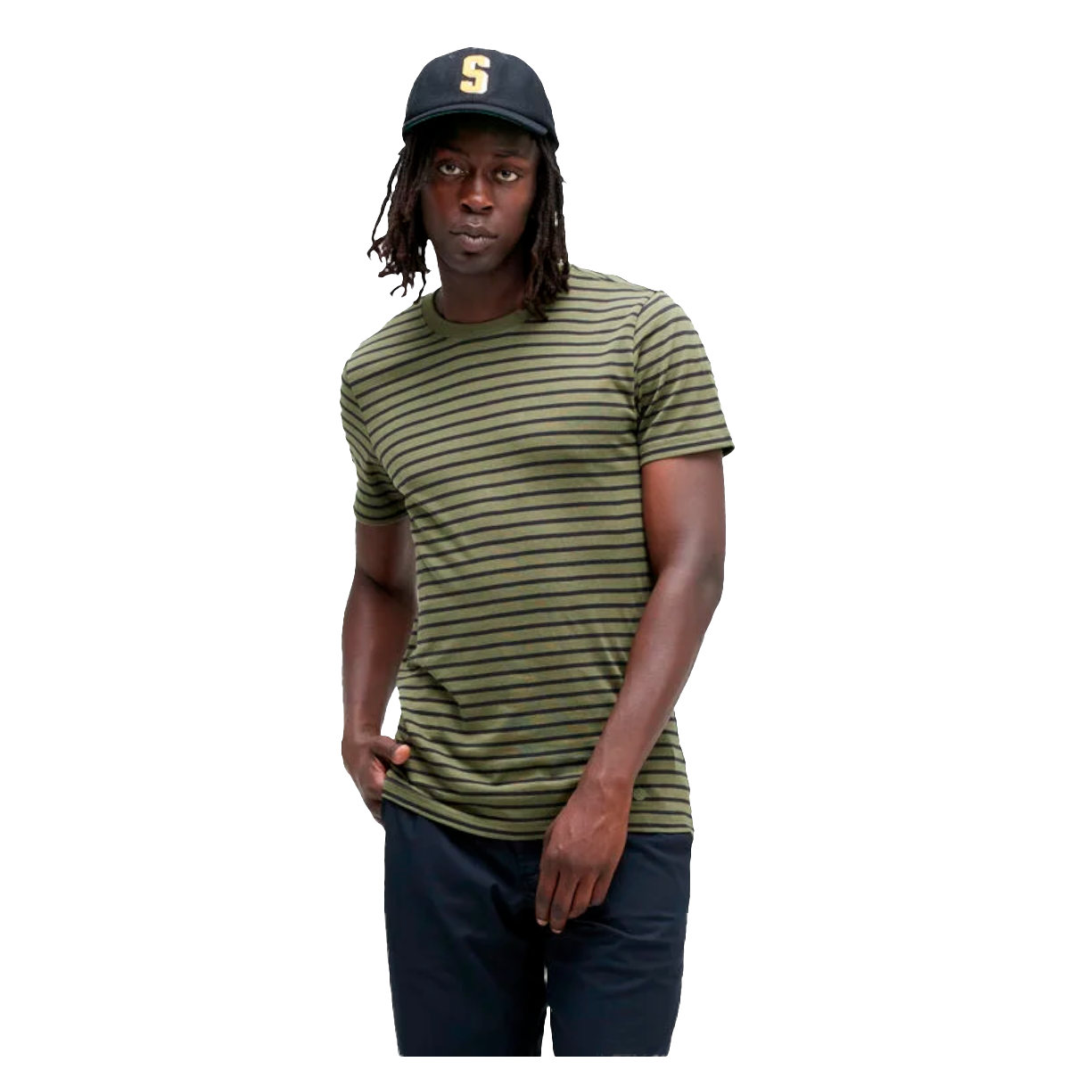 POLERA STANCE PREMIERE GREEN STRIPES - 2