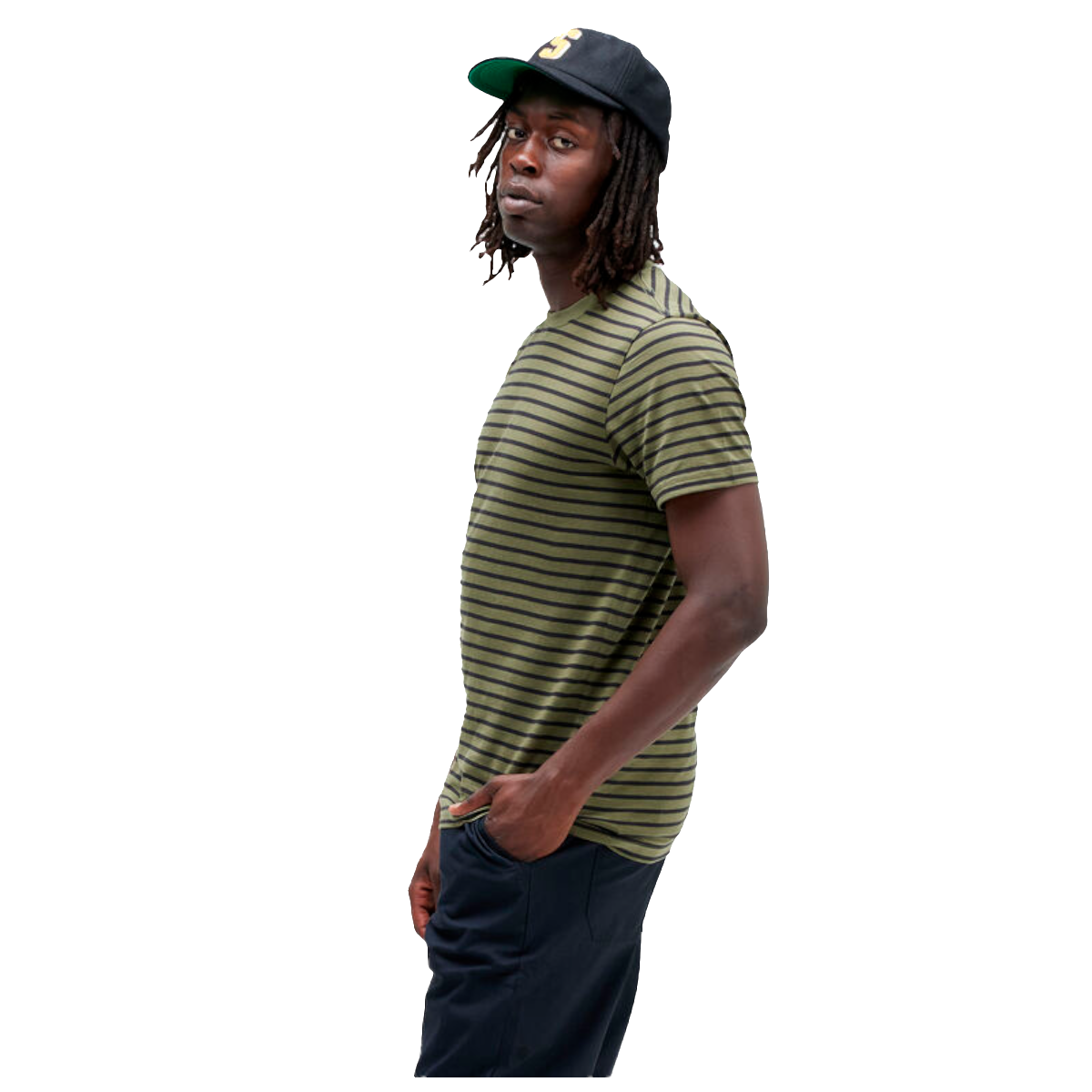POLERA STANCE PREMIERE GREEN STRIPES - 4