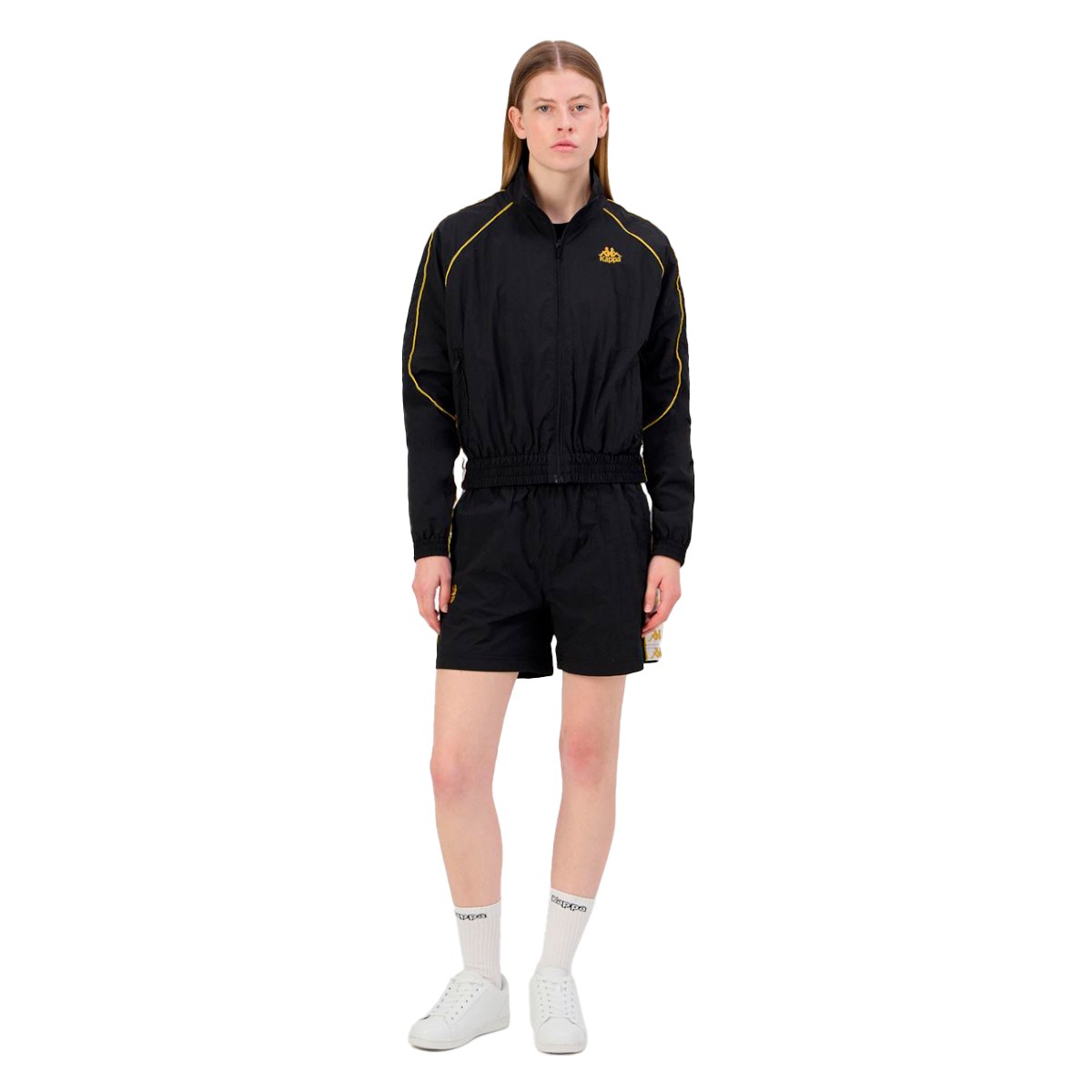 CHAQUETA KAPPA WOMEN BANDA NOLAN BLACK GOLD WHITE - 4