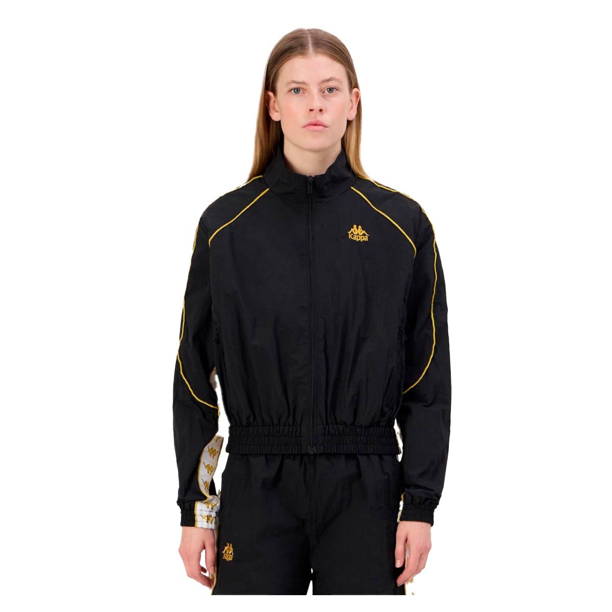 CHAQUETA KAPPA WOMEN BANDA NOLAN BLACK GOLD WHITE - 5