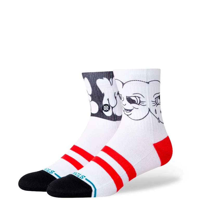 STANCE SOCK MEN SPARE ME QUARTER WHITE - 1