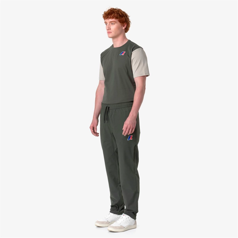 PANTALON K-WAY LEONARDO FIORAVANTI MED GREEN BLACKISH - 4