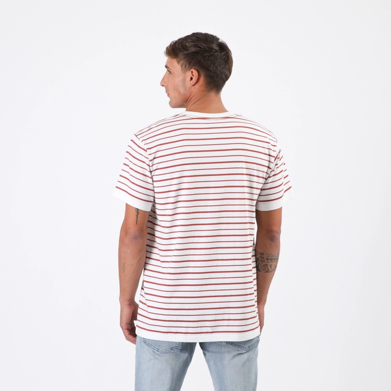 POLERA REEF MEN STRIPE WHITE RED - 5