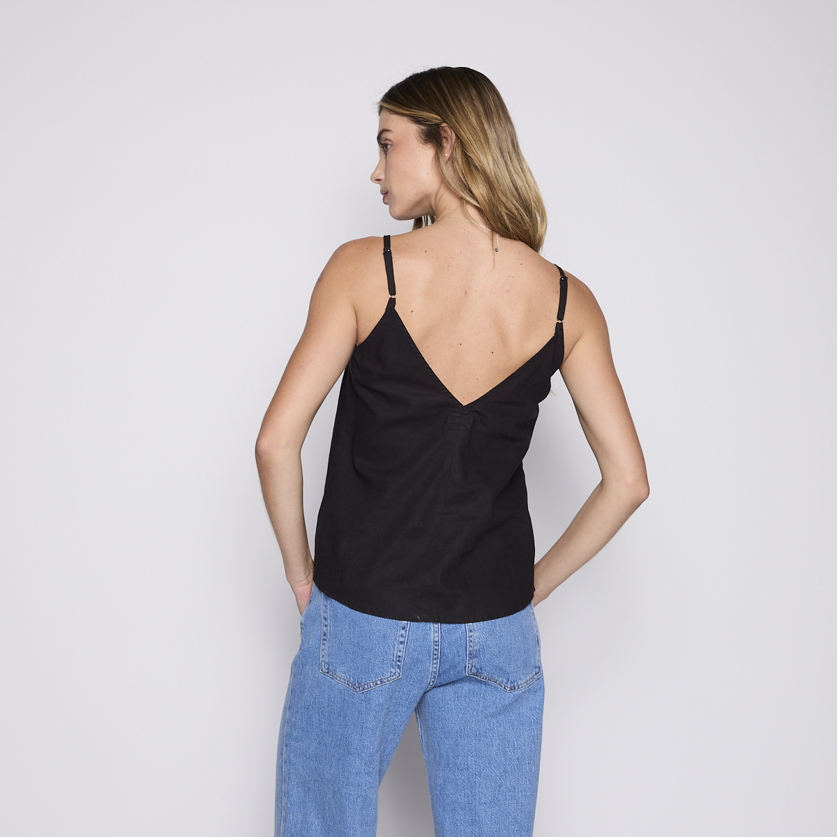 BLUSA PABILO REEF WOMEN BLACK BUTTONS - 3