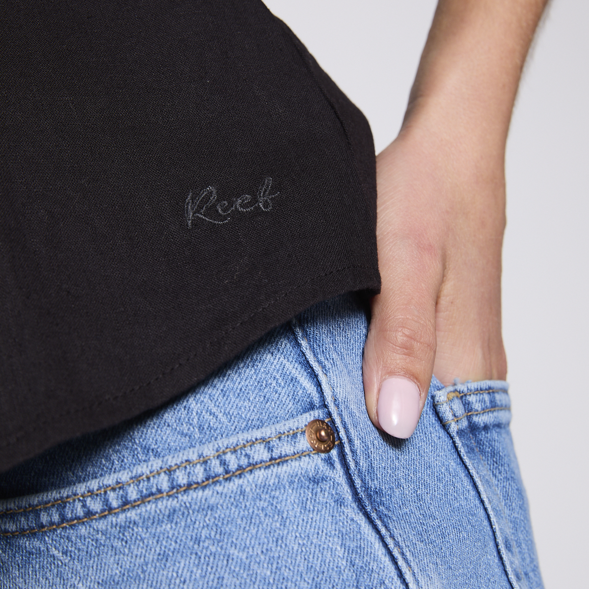 BLUSA PABILO REEF WOMEN BLACK BUTTONS - 5