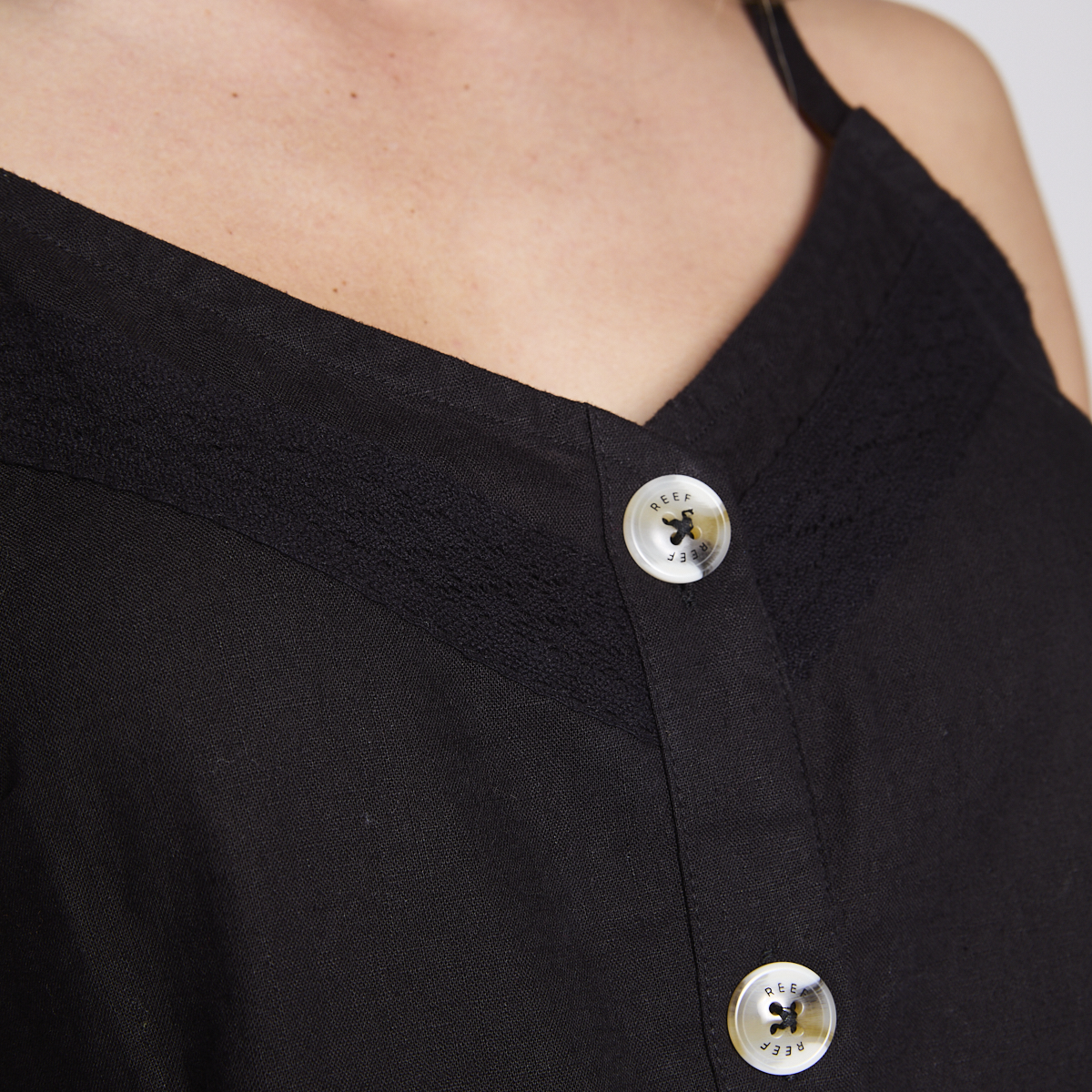 BLUSA PABILO REEF WOMEN BLACK BUTTONS - 6