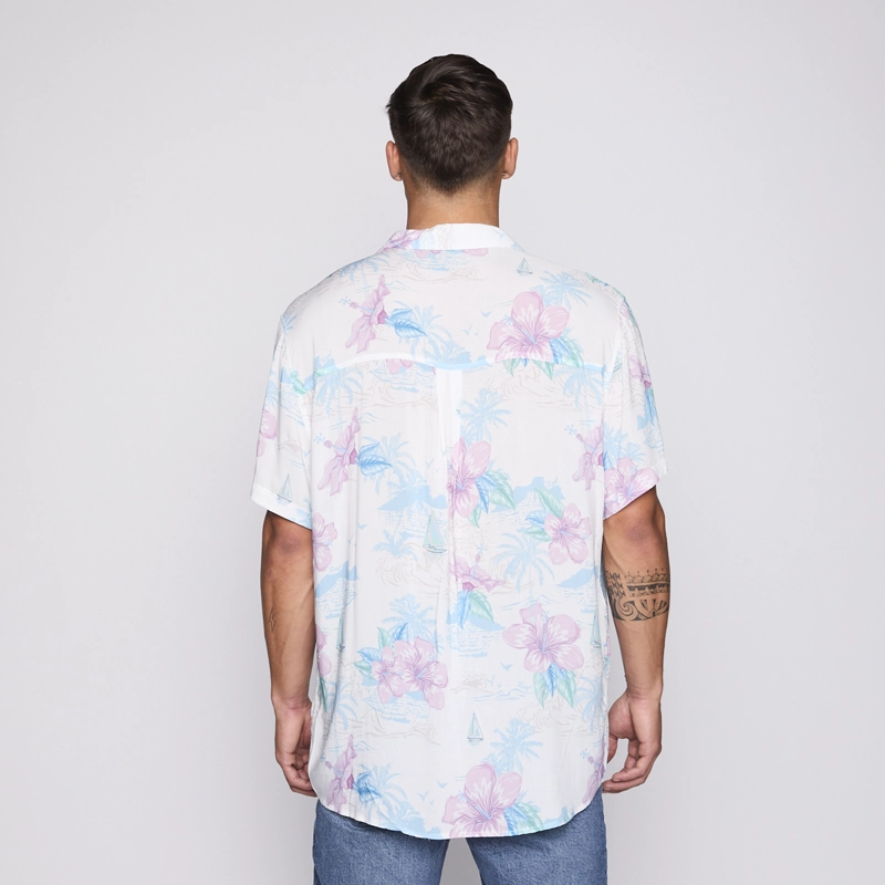 CAMISA REEF MEN FLOREADA BLANCA - 3