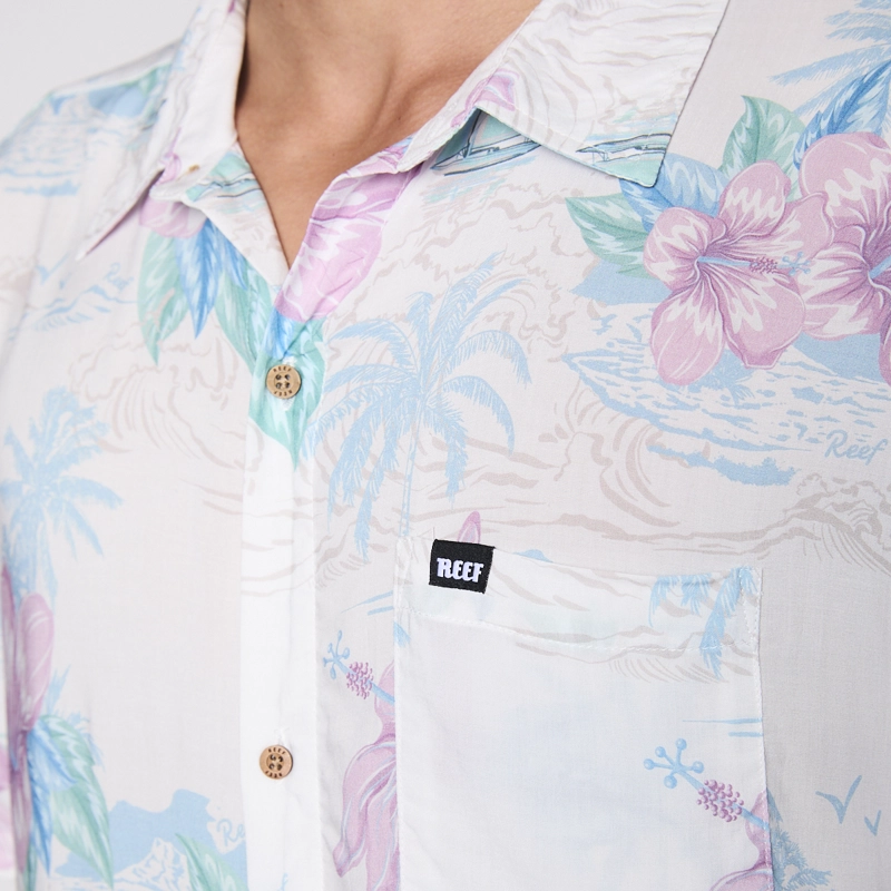 CAMISA REEF MEN FLOREADA BLANCA - 6