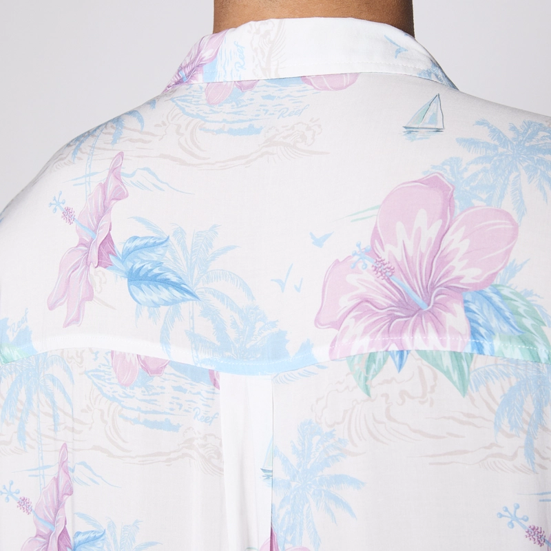 CAMISA REEF MEN FLOREADA BLANCA - 8