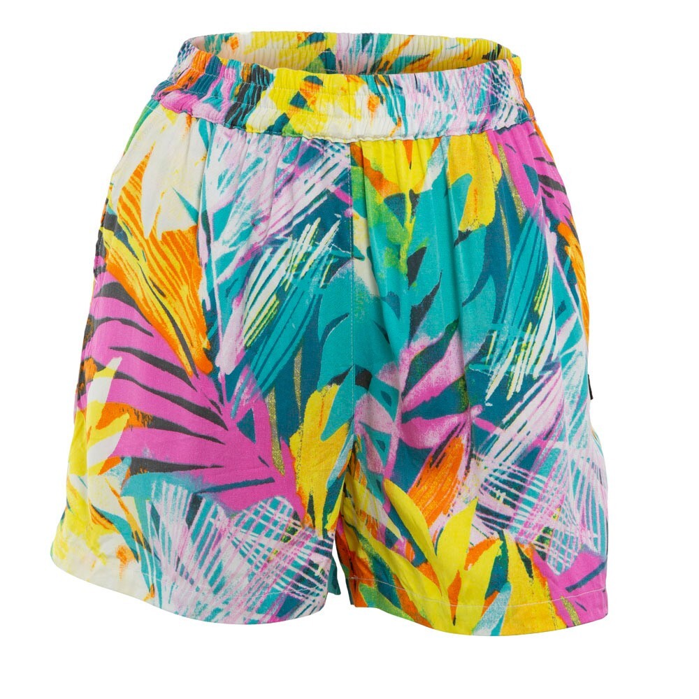 SHORT KIDS REGULAR FIT LEAVES MULTI YELLOW - 1