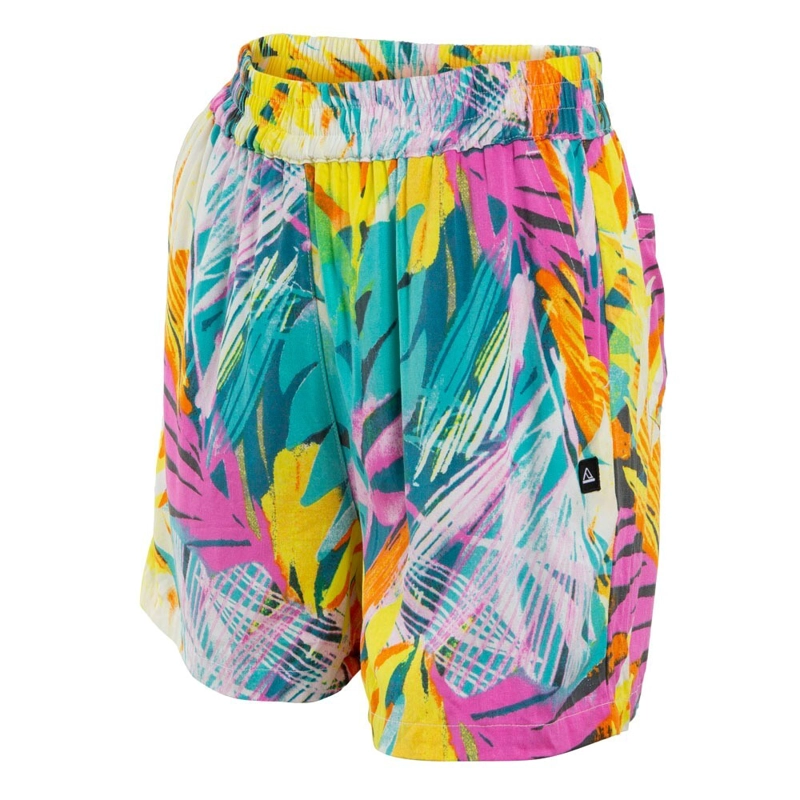 SHORT KIDS REGULAR FIT LEAVES MULTI YELLOW - 2