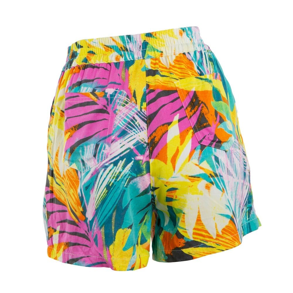 SHORT KIDS REGULAR FIT LEAVES MULTI YELLOW - 3