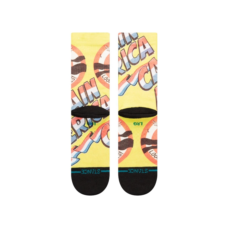 STANCE SOCK KIDS CAPTAIN AMERICA NO CAVITIES YELLOW - 3