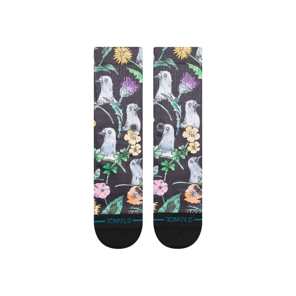 STANCE SOCK JUST FLOCKED BLACK - 2