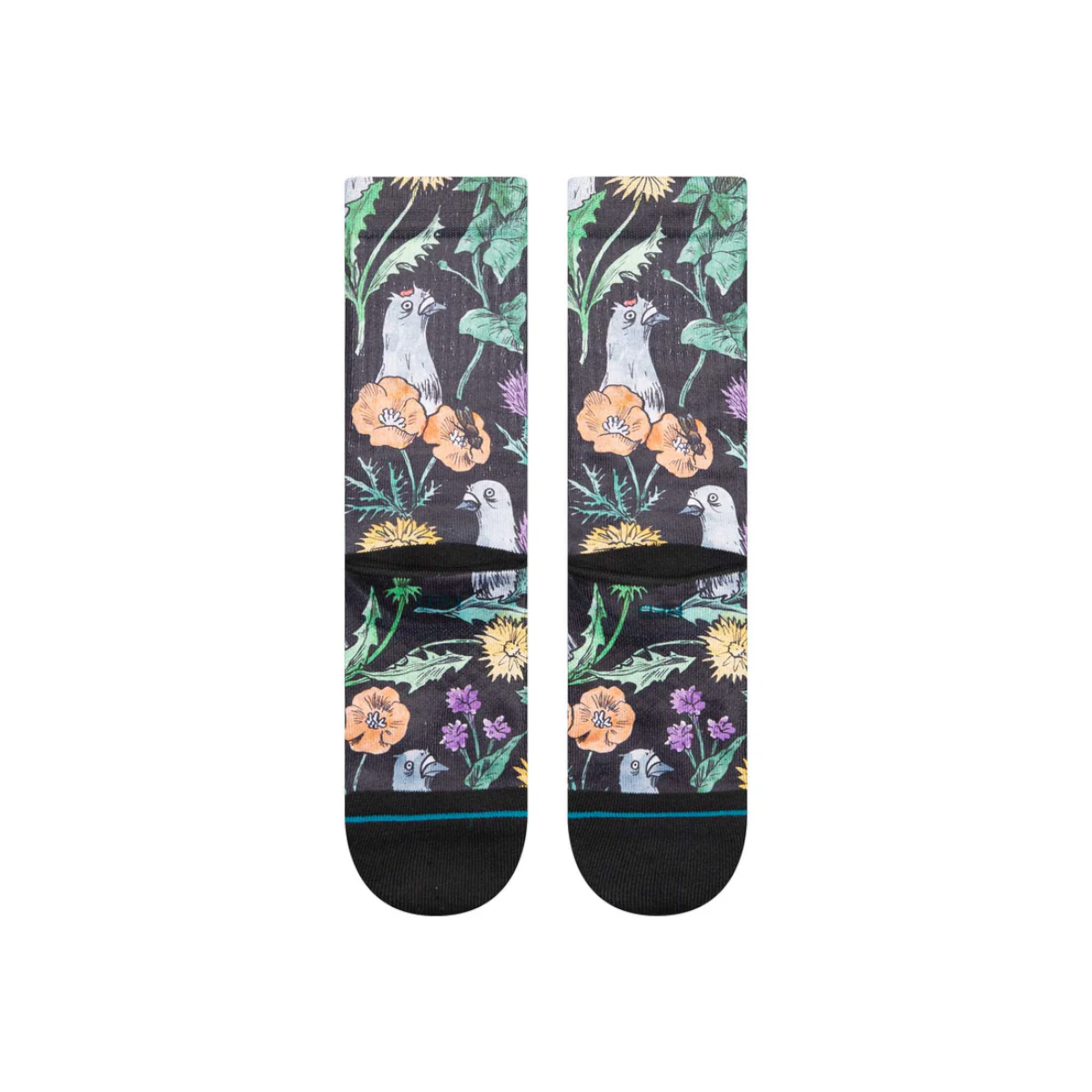 STANCE SOCK JUST FLOCKED BLACK - 3