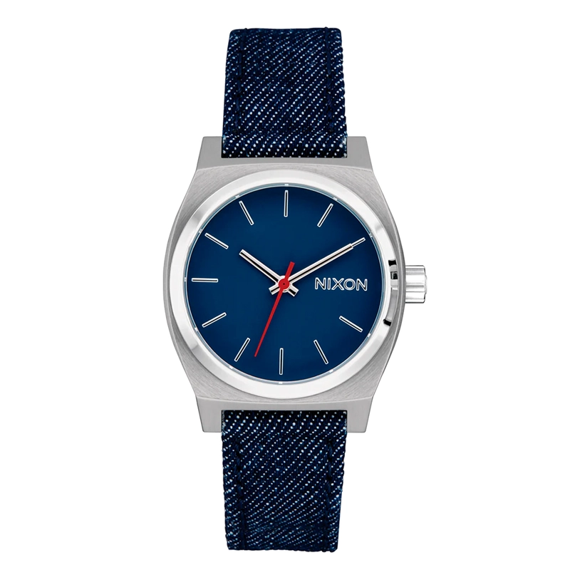 RELOJ MEDIUM TIME TELLER DENIM SILVER INDIGO - 1